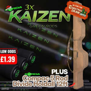3 Kaizen Green Rods + Divide Rod Holdall