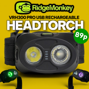 RidgeMonkey VRH300X Pro USB Rechargeable Headtorch