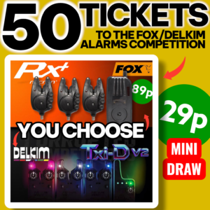 50 Tickets to 'Fox RX+ Alarms OR Delkim Txi-D V2 Alarms' Competition