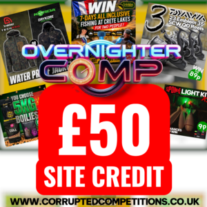 £50 SITE CREDIT - OVERNIGHTER COMP