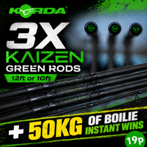 3x Kaizen Green Rods + 50kg of Boilie Instant Wins