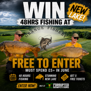 48hrs Fishing at Grange Fishery - FREE TO ENTER