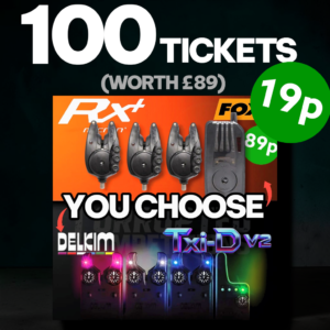 100 Tickets for 'Fox RX+ Alarms OR Delkim Txi-D V2 Alarms OR Β£450 CASH' Competition
