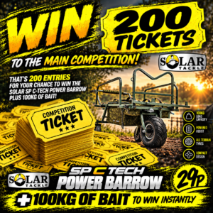 200 Tickets to 'Solar SP C-Tech Power Barrow + 100KG OF BAIT TO WIN INSTANTLY!' Competition